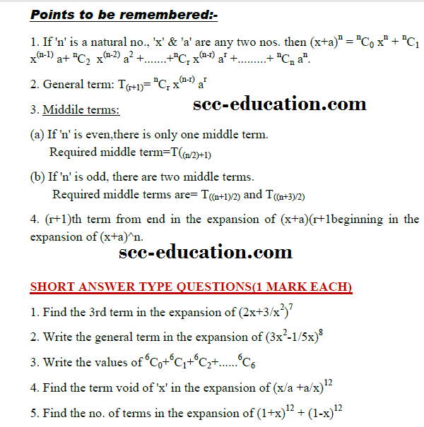 Binomial theorem,general term,middle term,term fro the end,