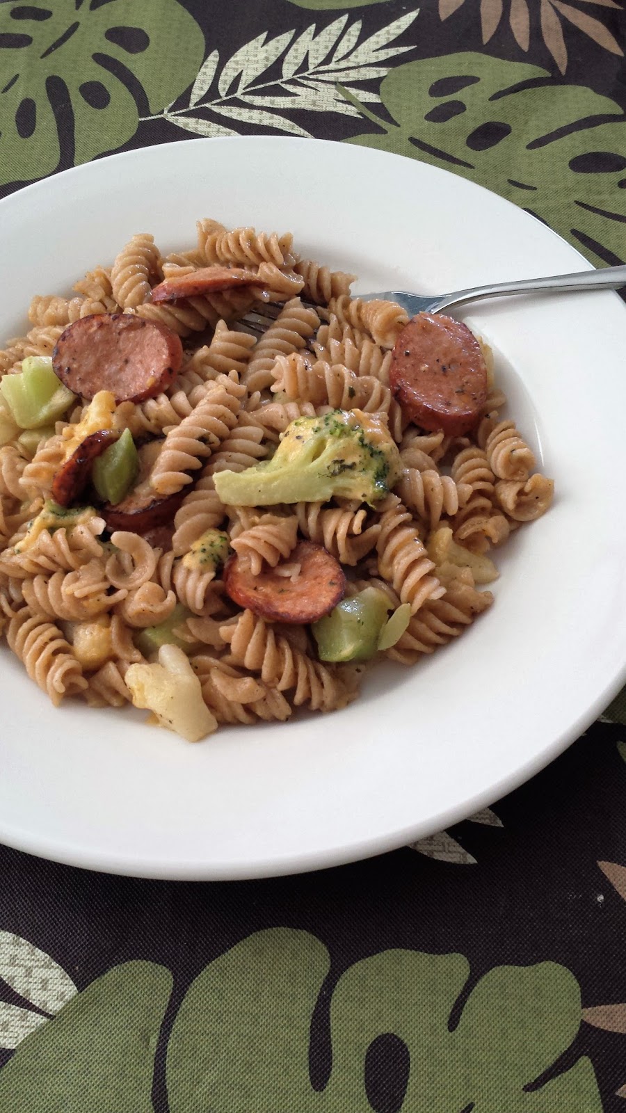 Little Corner of Mine Cheesy Sausage Rotini with Broccoli and Cauliflower