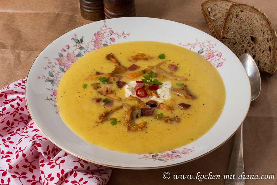 Potato soup with chanterelles Cooking with Diana