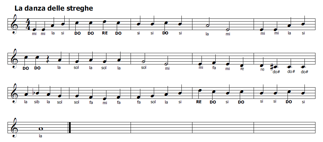 musica e spartiti gratis per flauto dolce la danza delle streghe di gabry ponte