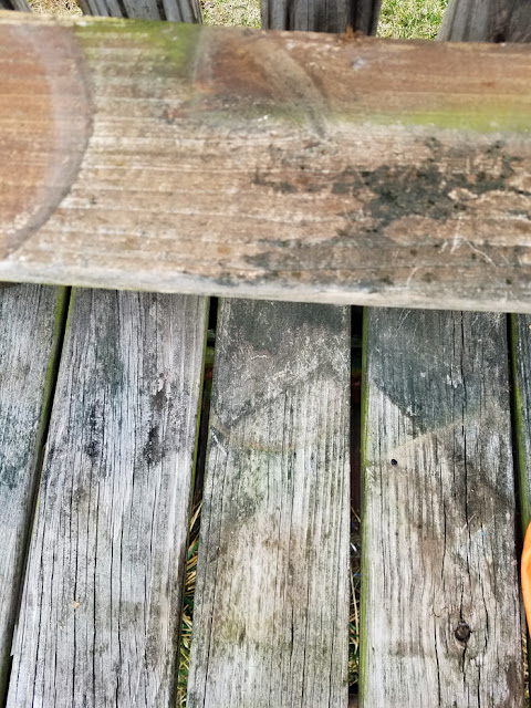 how to clean wood that's been outside in the elements.