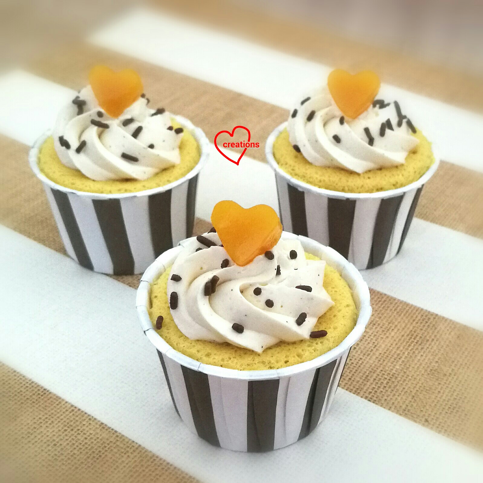 Loving Creations for You Mango Chiffon Cupcakes with Vanilla Bean