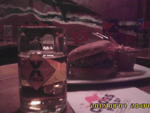 Bière et burger de Kangourou