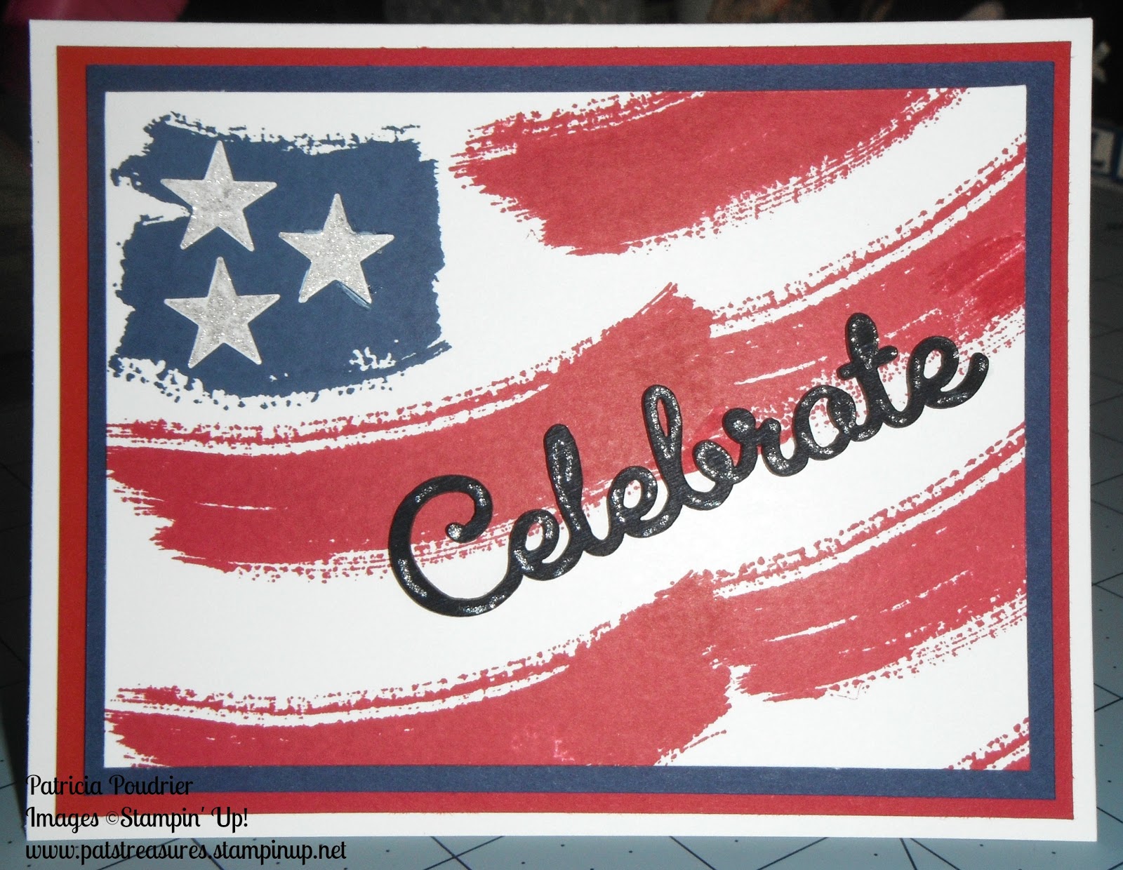 Pat's Creative Treasures Patriotic Flag Card