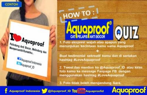 Kontes Foto I Love Aquaproof Quiz Berhadiah Menarik