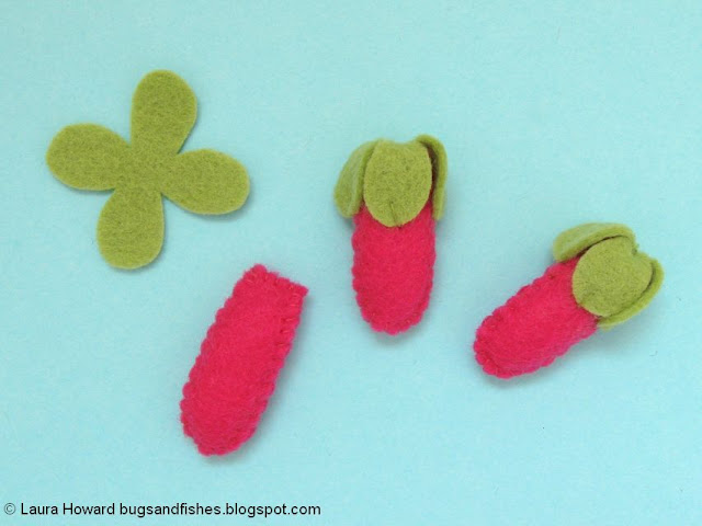 May Felt Foxgloves Summer Flowers Wreath Tutorial making felt foxglove buds