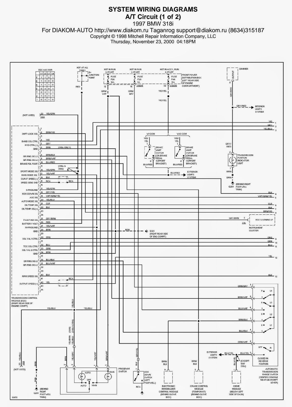 Wiring Diagrams and Free Manual Ebooks: 1997 BMW 318i