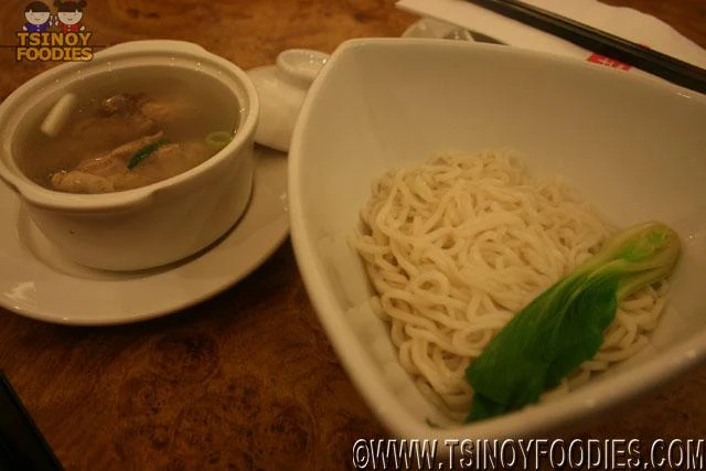 noodles with double boiled chicken soup