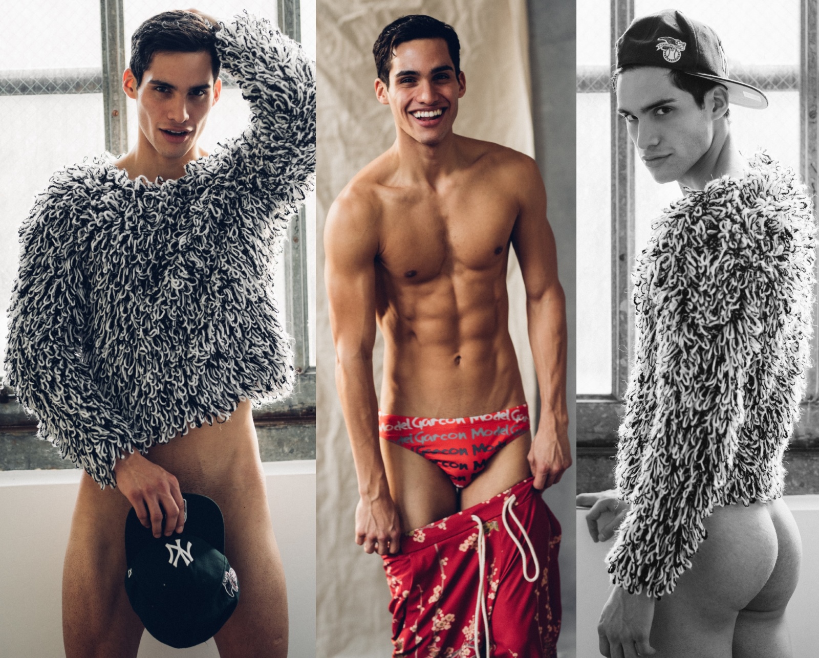 "Honduran NYC-based model Marvin Cortes is photographed by Taylor Mill...