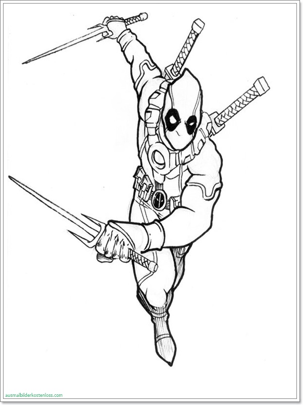 Ausmalbilder zum Ausdrucken: Ausmalbilder Deadpool zum Ausdrucken