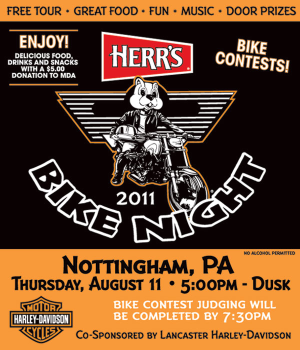 Bike Night at Herr's Snack Factory Fun Things To Do With Kids in