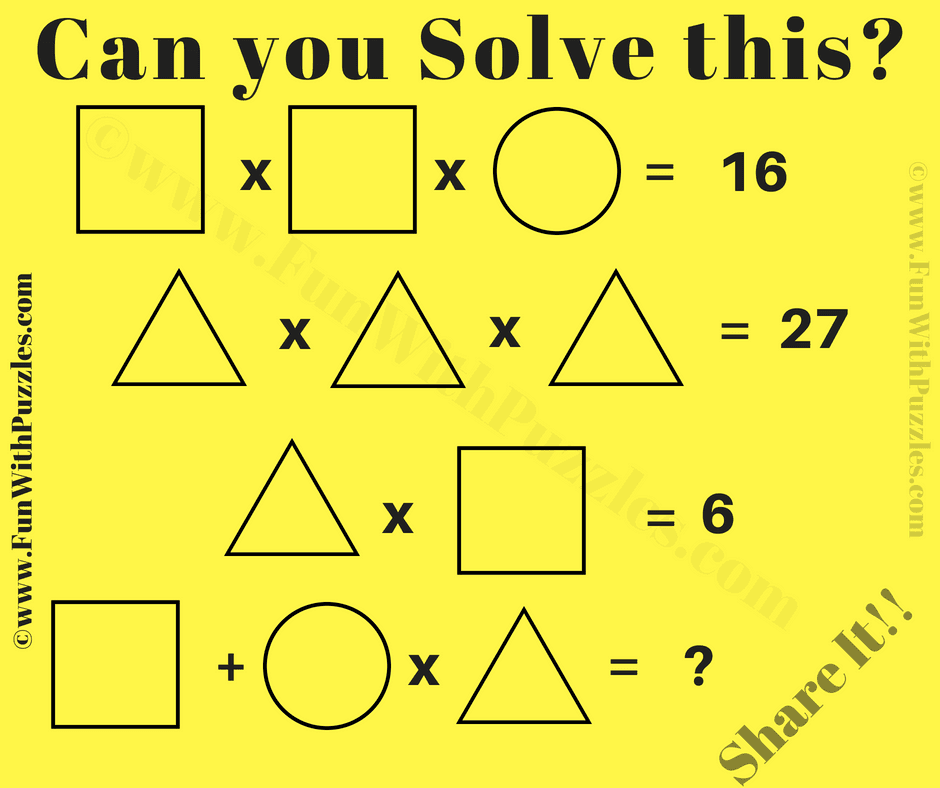 Mathematics Brain Teaser For School Students With Answer
