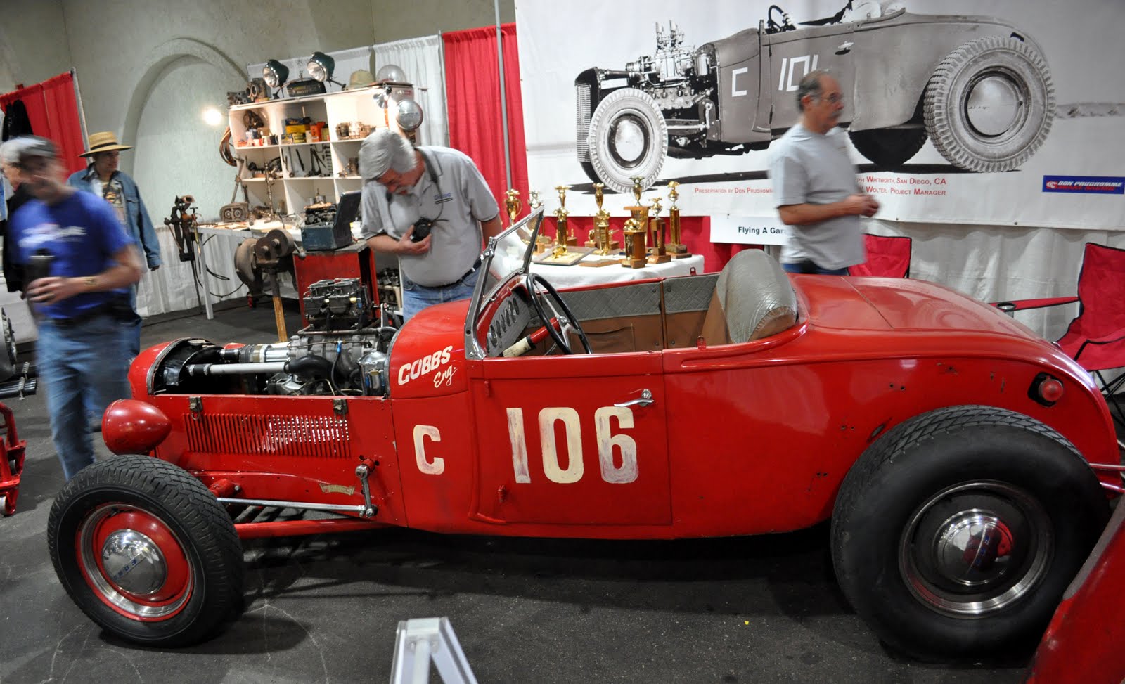 Just A Car Guy Tom Cobbs 1929 roadster, DeSoto grill, fantastic soldered copper tube fuel lines