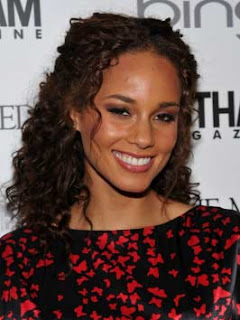 Alicia Keys medium length curly Hairstyles