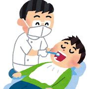 歯医者のイラスト「治療中」