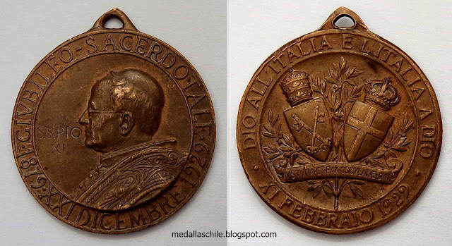 Medalla de los 50 años de sacerdocio Pio XI