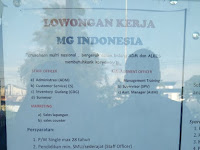 Lowongan kerja Padang MG INDONESIA Lowongan kerja Padang MG INDONESIA