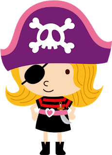 niña pirata con ancla para imprimir