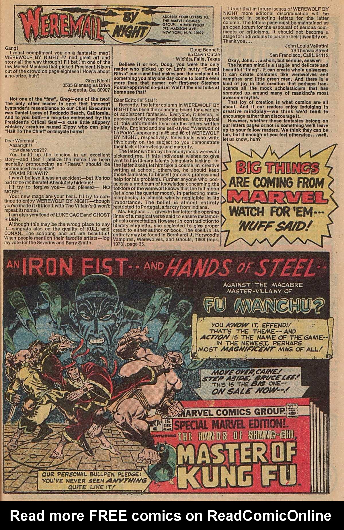 Read online Werewolf by Night (1972) comic -  Issue #12 - 14