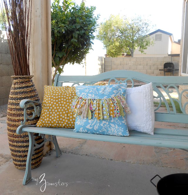Front porch finishing touches Adding some warmth to your front porch with pillows and accessories at /