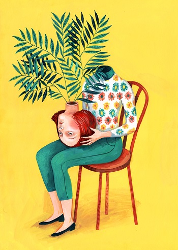 "The Vase" - Helena Perez Garcia | cool illustration art drawings, pictures, deep feelings, sad | imagenes chidas bellas, emociones y sentimientos, depresión