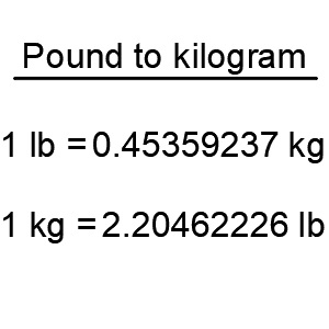In 1 kilogramm pound Convert 1