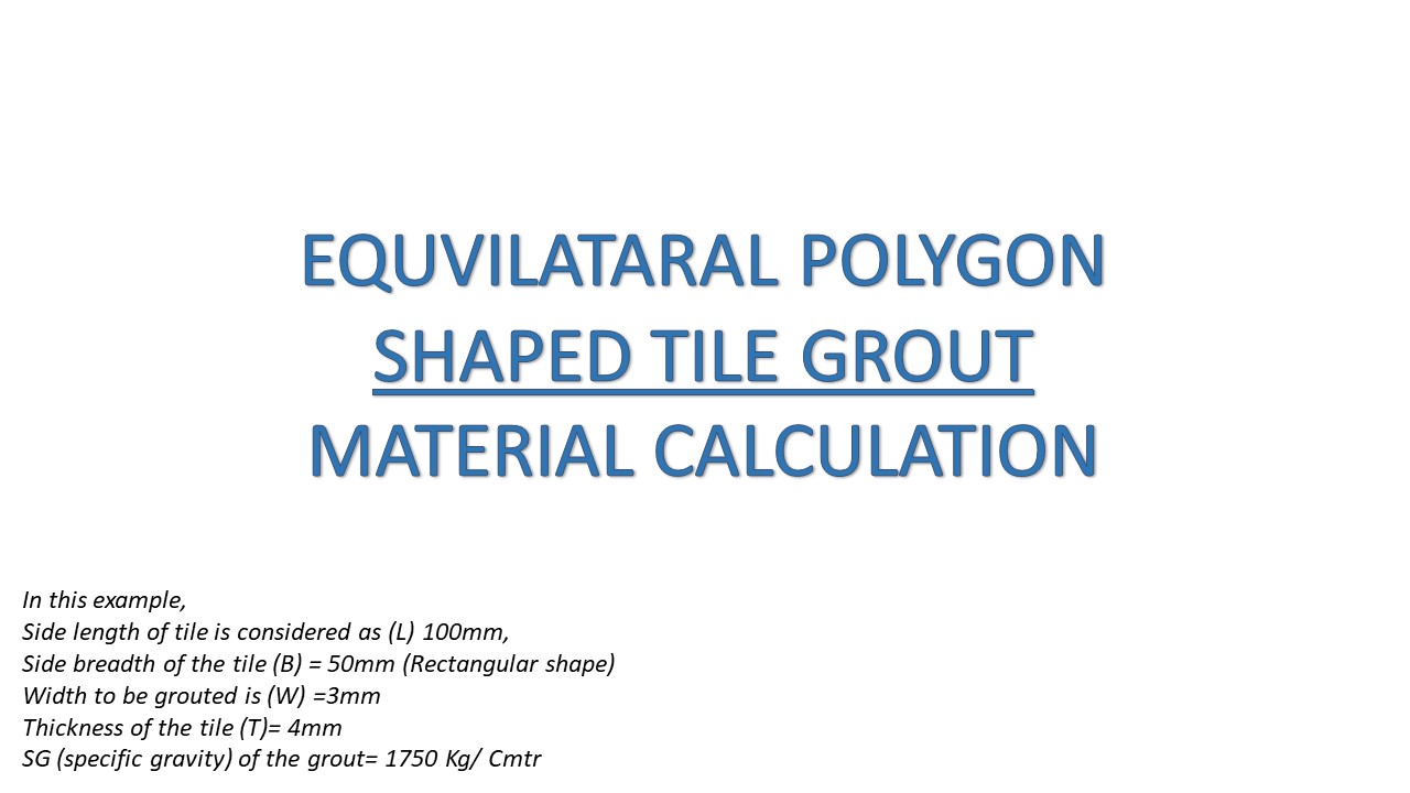 How to calculate tile / stone joints