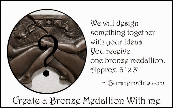 Kickstarter $650 reward create bronze medallion commission consult art