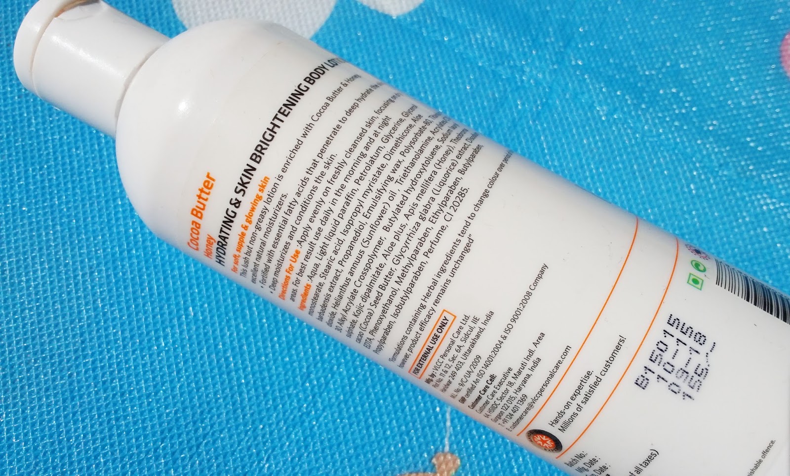 Review // VLCC Cocoa Butter Honey Hydrating and Skin Brightening Body