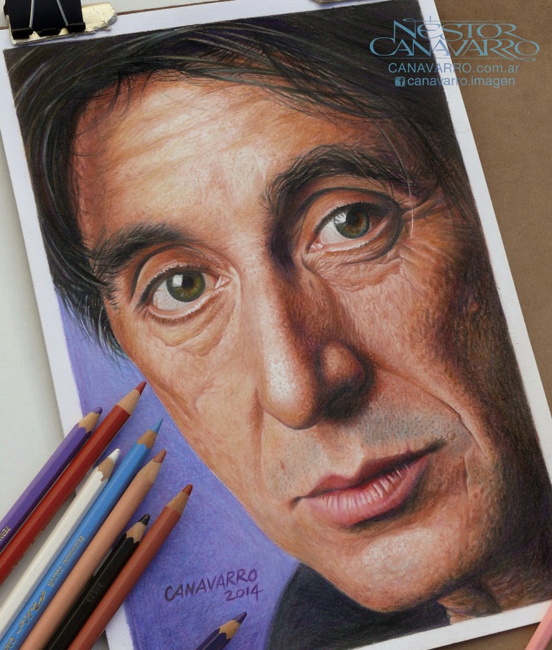 06-Al-Pacino-Nestor-Canavarro-Celebrity-Portraits-Animated-Drawings-www-designstack-co