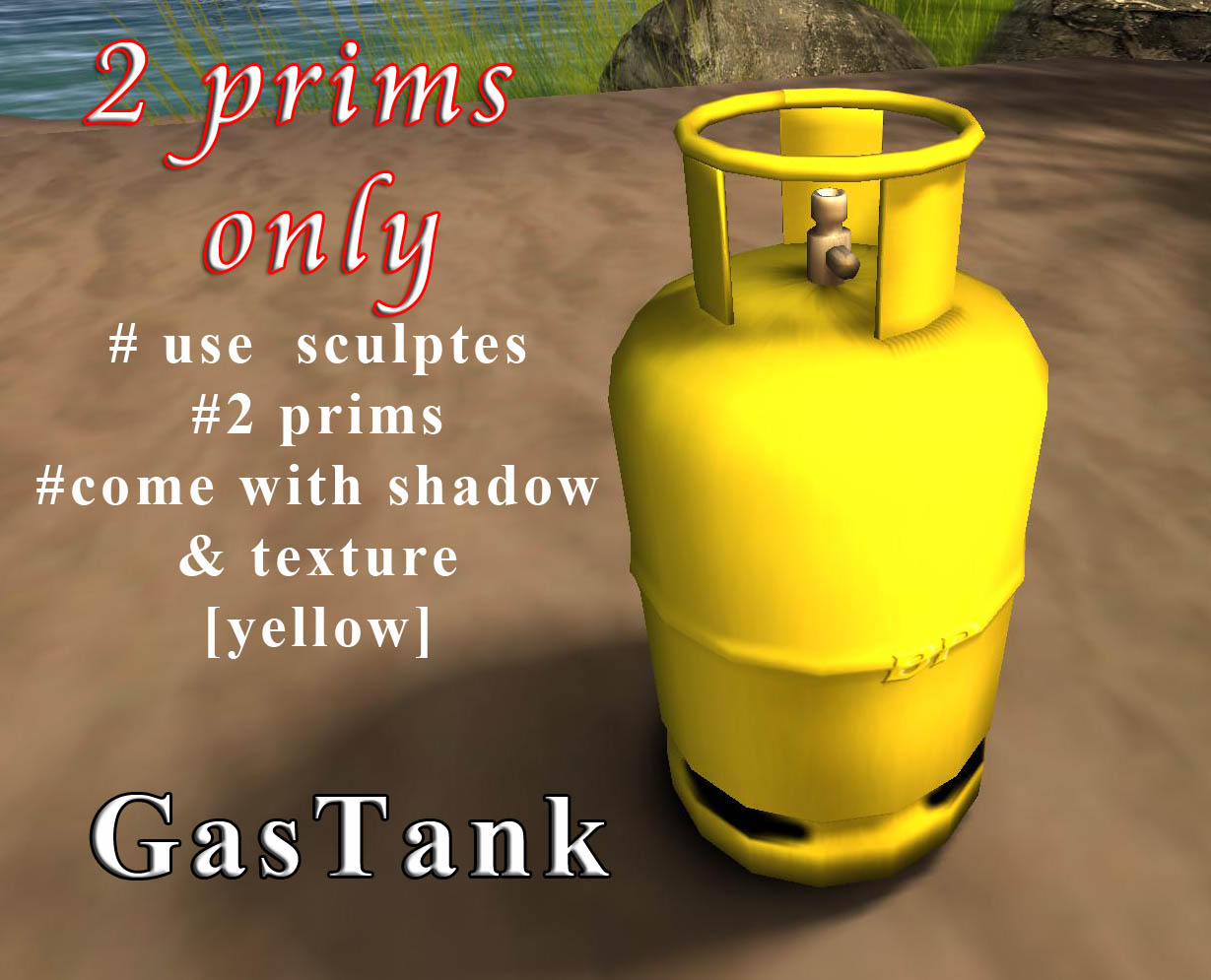 New Item For This Month Yellow Gas Tank only 2 prims
