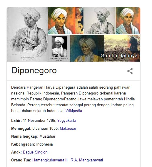 18 Fakta Menarik Tentang Pangeran Diponegoro Pahlawan Indonesia