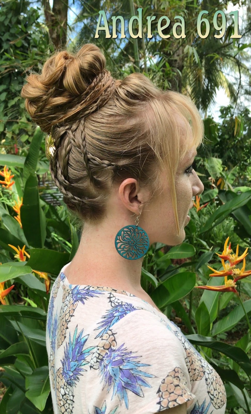 Braids & Hairstyles for Super Long Hair Pineapple Updo