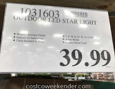 Deal for the Inside Outside Garden Lighted Star at Costco