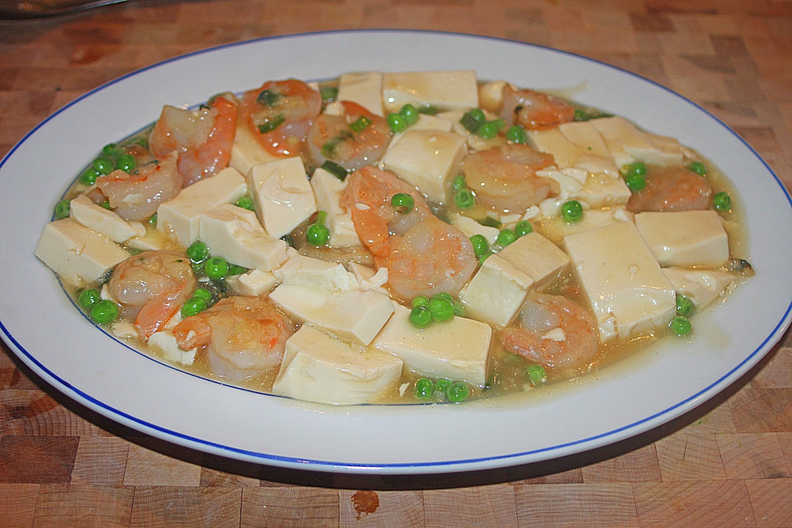 Tofu and shrimp recipe