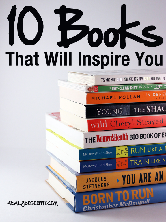 Fill your library with motivational books, including these about running, clean eating and religion.