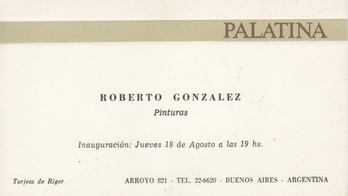 Roberto "Cachete" González expone en Palatina