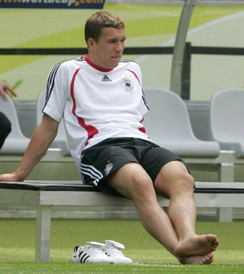 Straight Jock Feet Soccer stud...