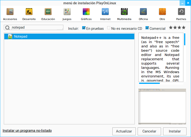 PcLinux Blog de tecnologia Como instalar notepad++ en linux con Wine