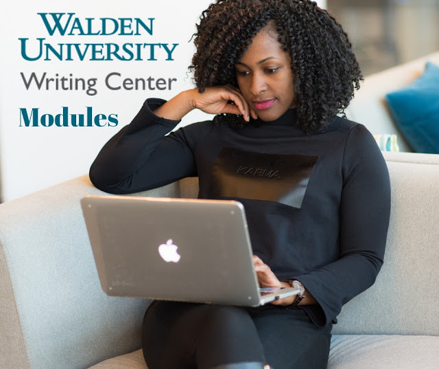 Woman working on a computer with image titled Walden University Writing Center modules Woman working on a computer with image titled Walden University Writing Center modules