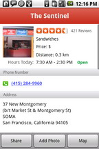 Yelp for Android updated