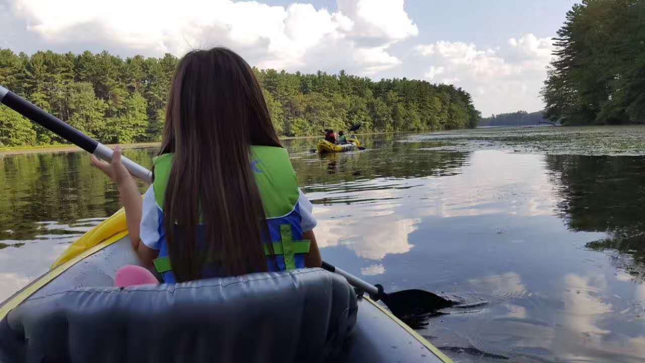 Kayaking at Whitehall State Park, Hopkinton, MA
