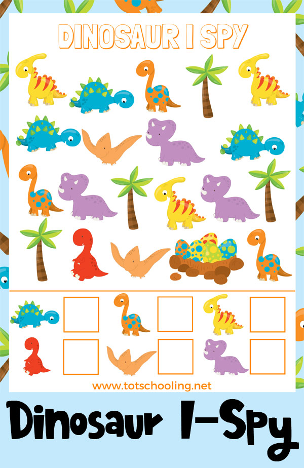 Free Dinosaur I Spy Printable Totschooling Toddler Preschool Kindergarten Educational 