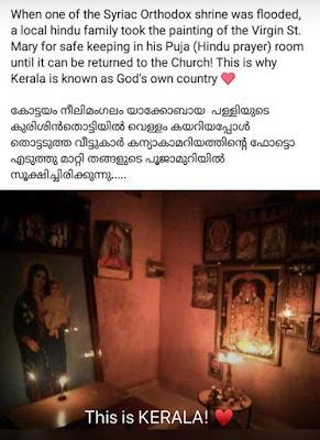 Christian shrine saved from floods by Hindu Family.