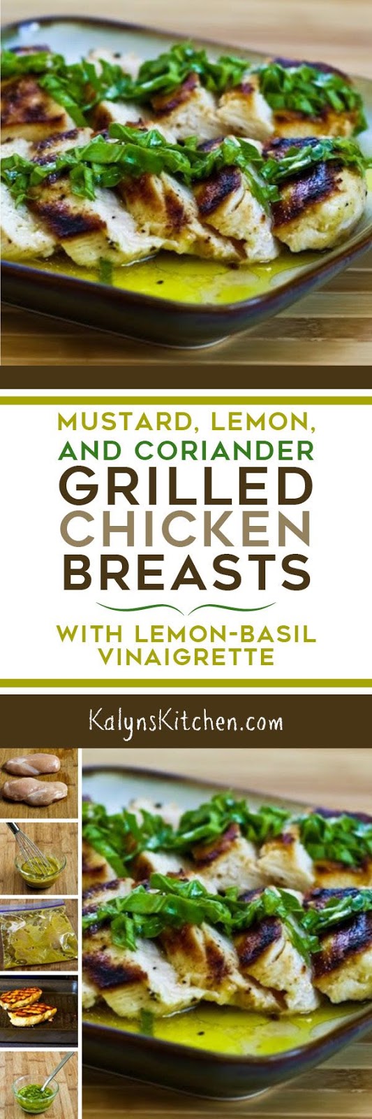 Mustard, Lemon, and Coriander Grilled Chicken Breasts with LemonBasil