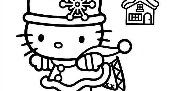 Fun Coloring Pages: Hello Kitty Winter Coloring Pages