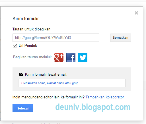 option short url google form