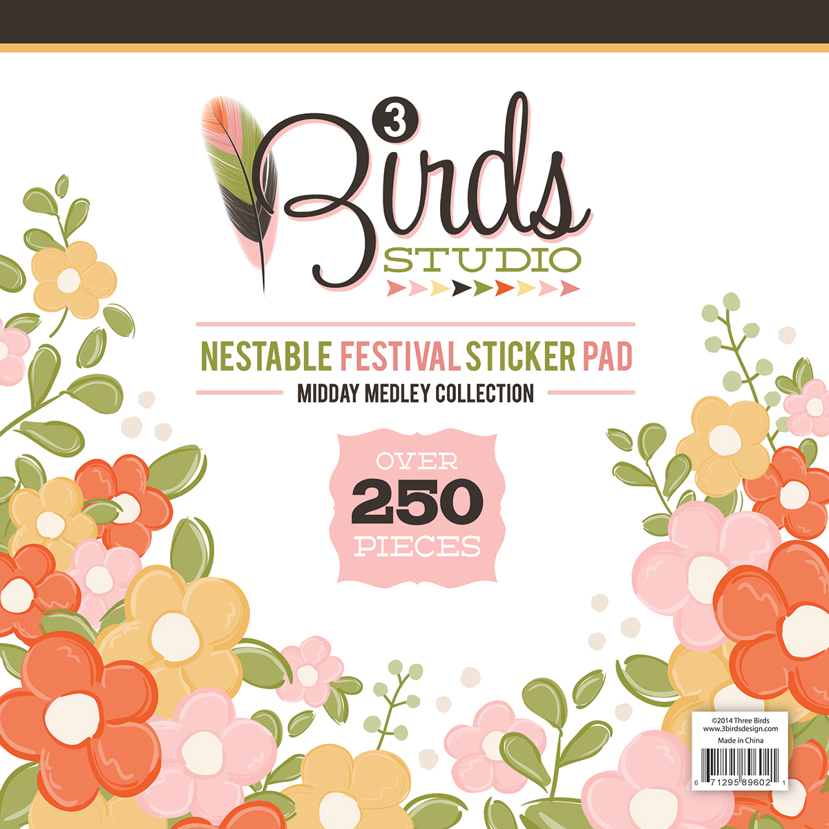 3 Birds Studio Midday Medley Nestable Festival Sticker Pad #3birdsdesign #middaymedley