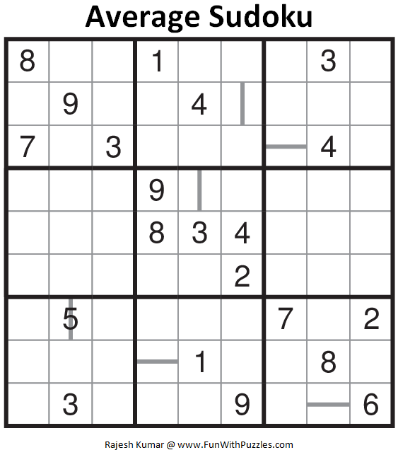 Average Sudoku (Daily Sudoku League #136)