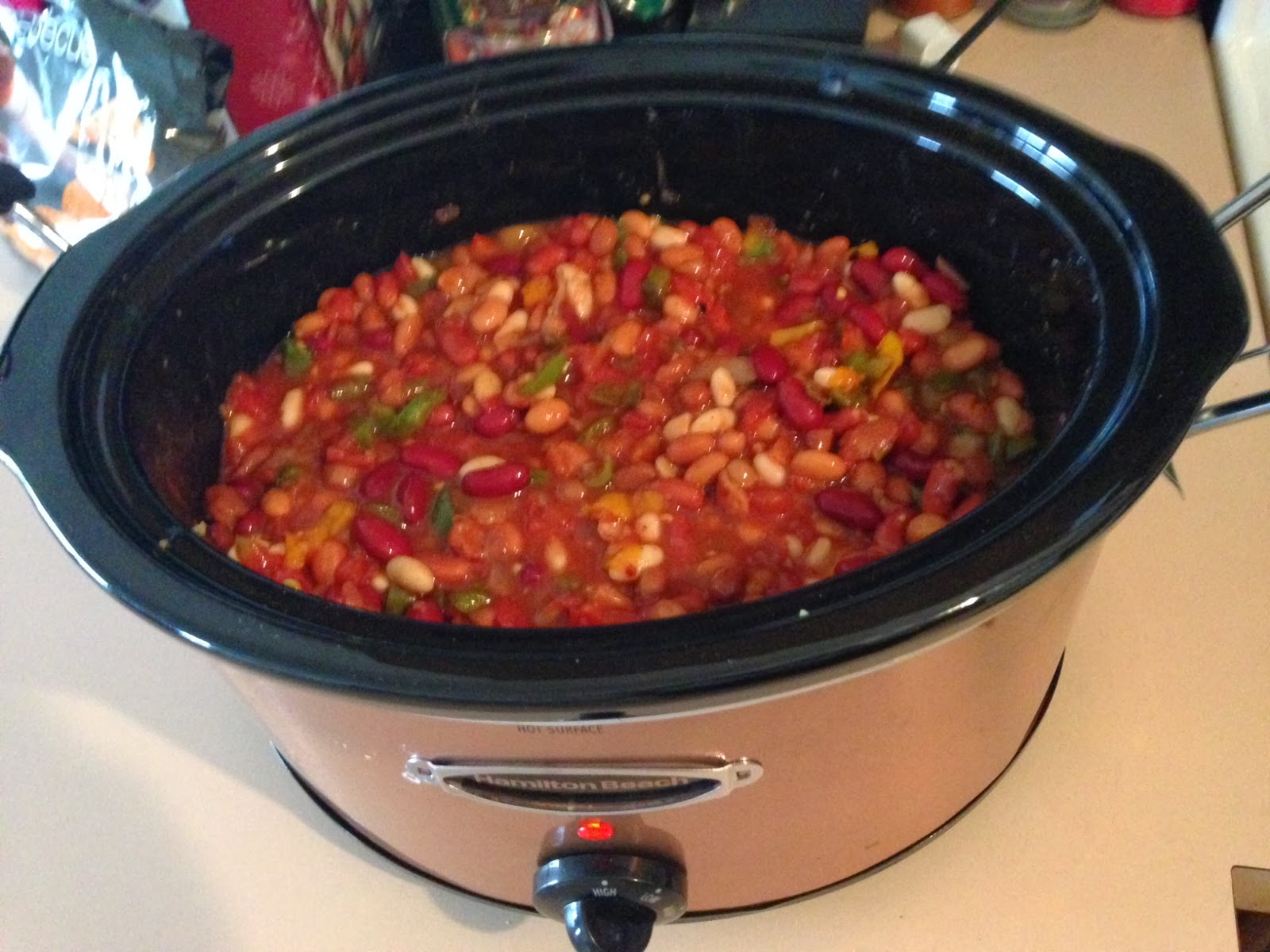 laugh.craft.drink: Snowpocalypse Spicy Slow Cooker Bean Chili